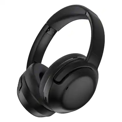 Front. RCA - WAVE-76 Bluetooth Wireless On-Ear Headphones, ANC, On-Ear Controls, 3D Earpads, 25 Hr Play Time - Black.