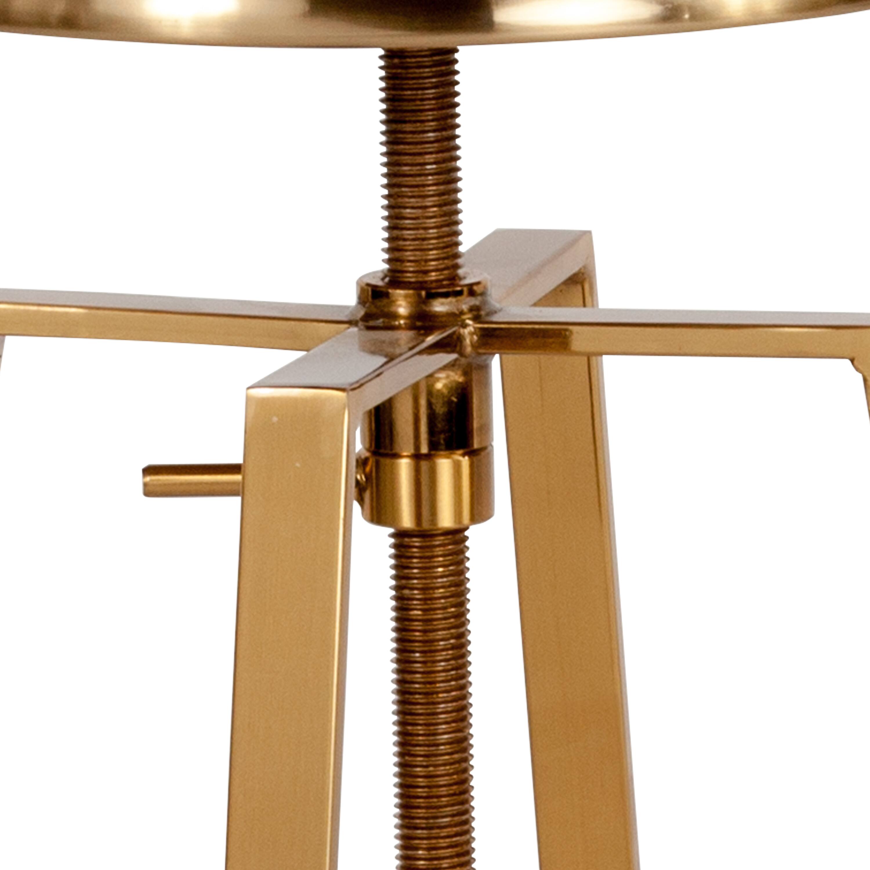 Alt View 6. Emma + Oliver - Industrial Style Barstool with Swivel Lift Seat - Gold.