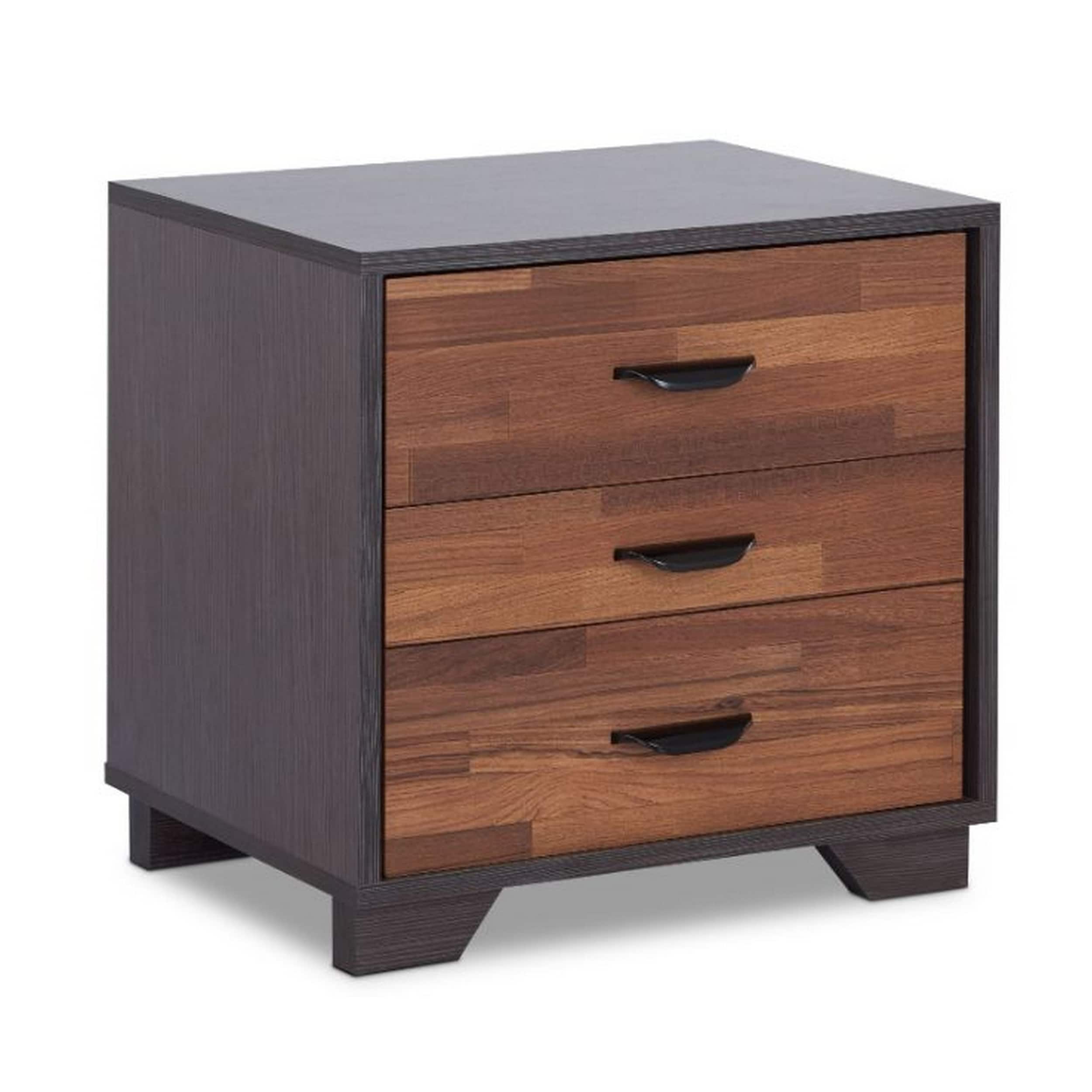Manhattan Lane - Rectangular 3 Drawers Wood Nightstand - Brown