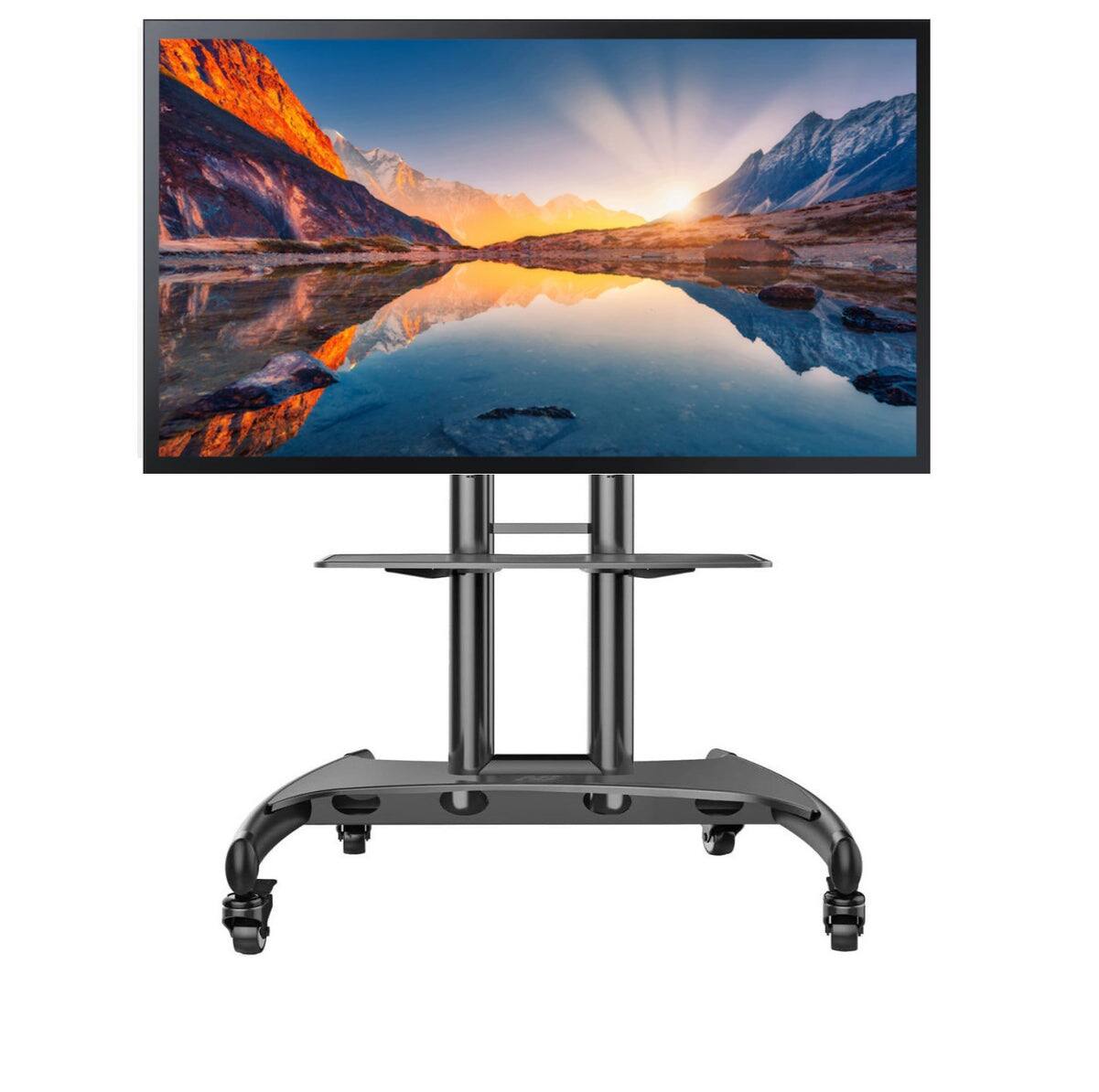 Front. Smart Tech - Mobile Stand for Samsung Interactive whiteboard QMB-T Serries 55 Inch - Black.