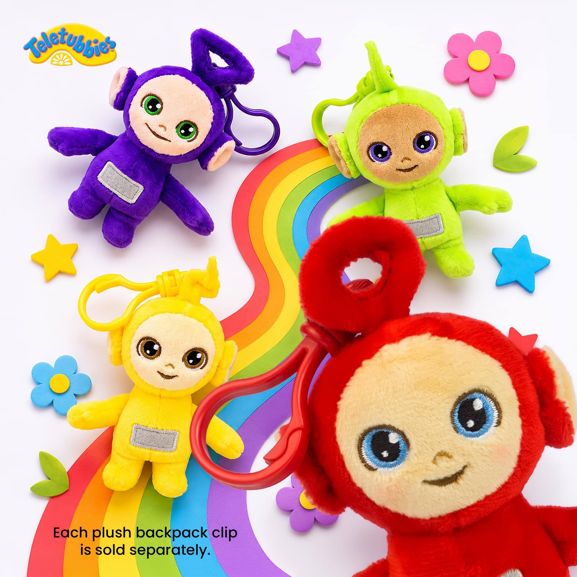 Teletubbies

Each plush backpack clip is sold separately.