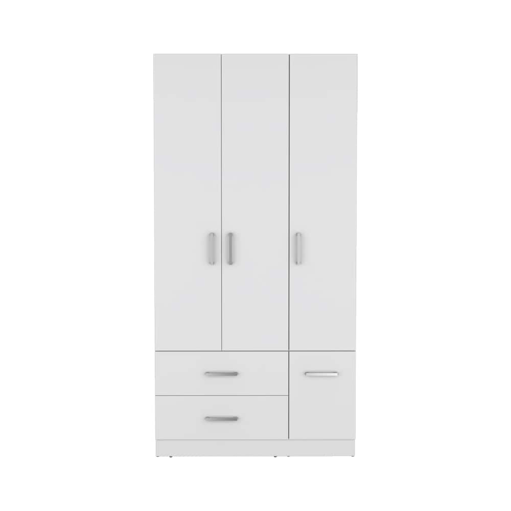 TinyHomie - Four Door Armoire Crosby Bedroom - White