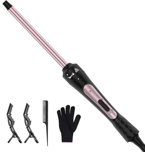 Front. Vulpecula Spade - 3/8 Inch Curling Iron, Small Curling Wand for Short & Long Hair, Ceramic Wand Curling Iron with 2 Temperature, Instant.