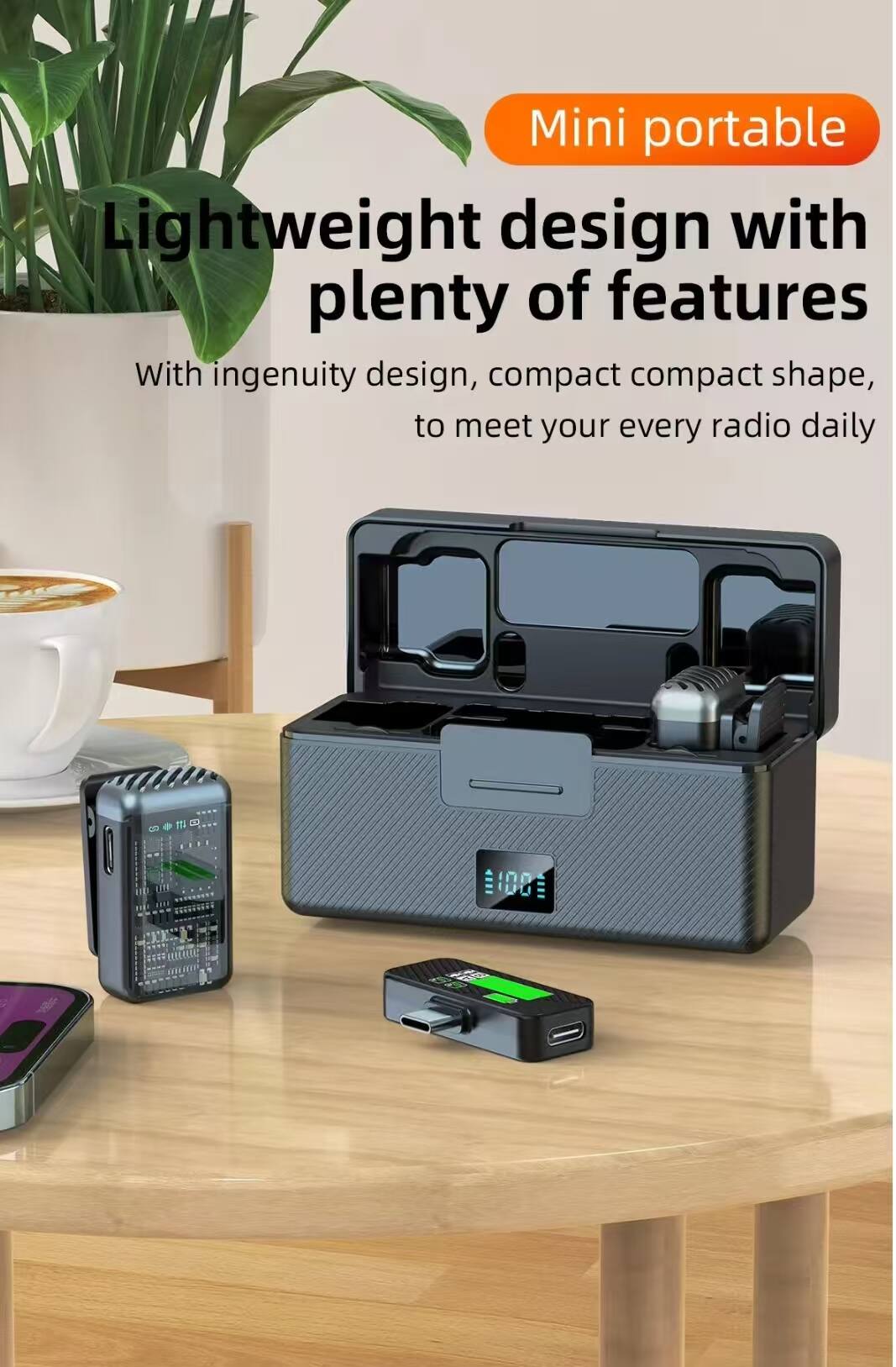 Mini portable  
Lightweight design with plenty of features  
With ingenuity design, compact shape, to meet your every radio daily