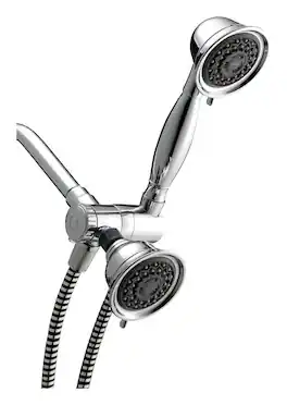 Waterpik - PowerSpray Plus 3 settings Showerhead Combo 1.8 gpm - Chrome