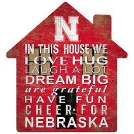 Fan Creations - Nebraska Huskers 12'' Team House Sign - Multicolor