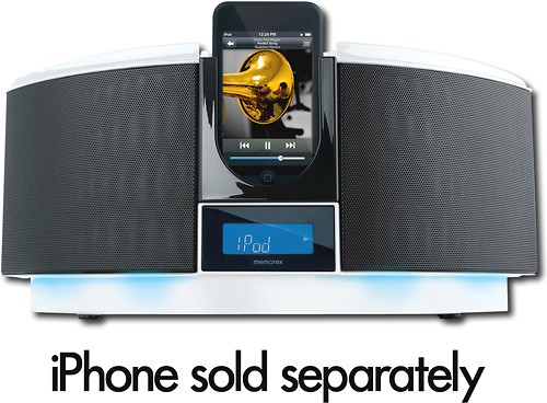  Memorex - Refurbished 2.1-Channel Speaker System for Apple® iPod® - White