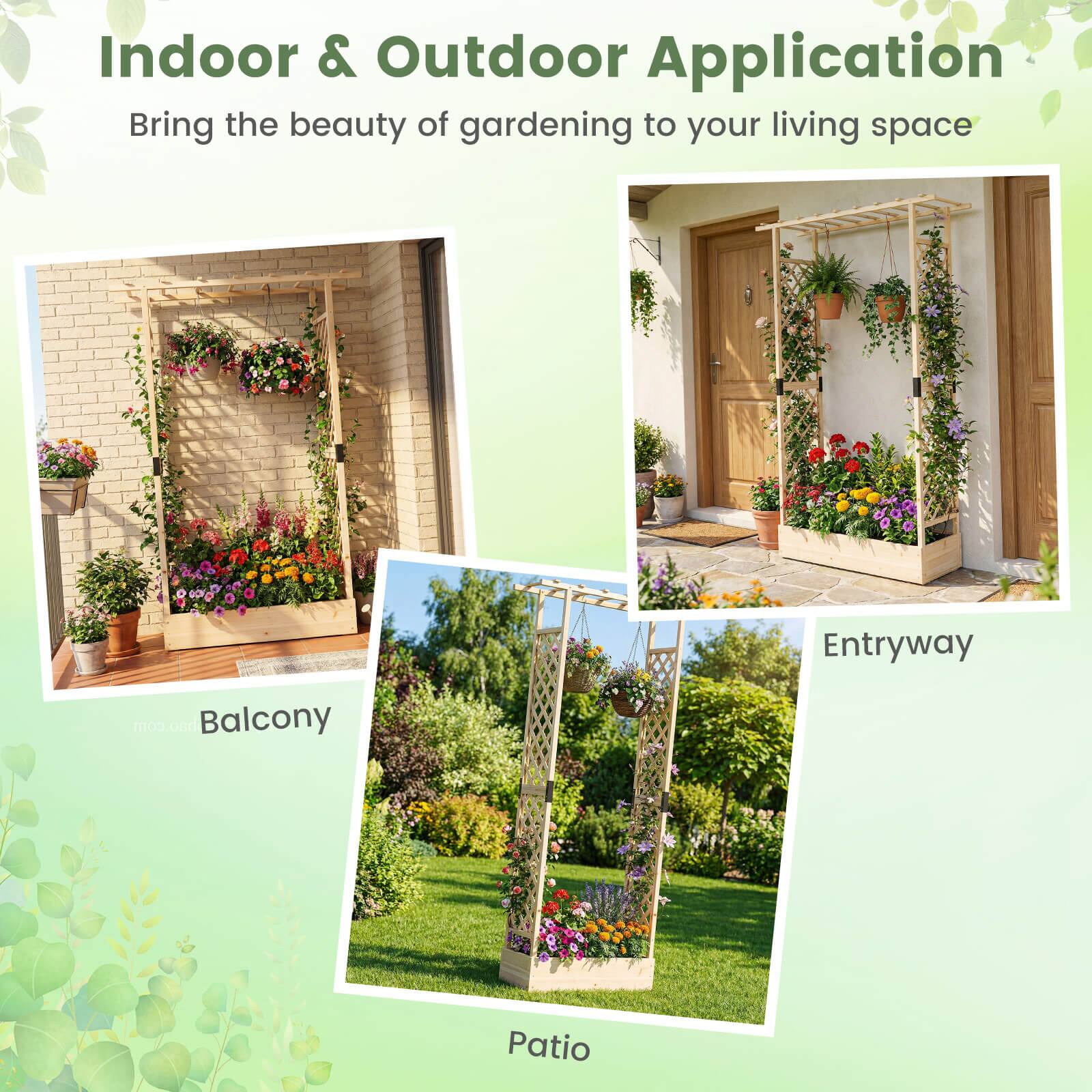 Indoor & Outdoor Application  
Bring the beauty of gardening to your living space  

Balcony  
Entryway  
Patio