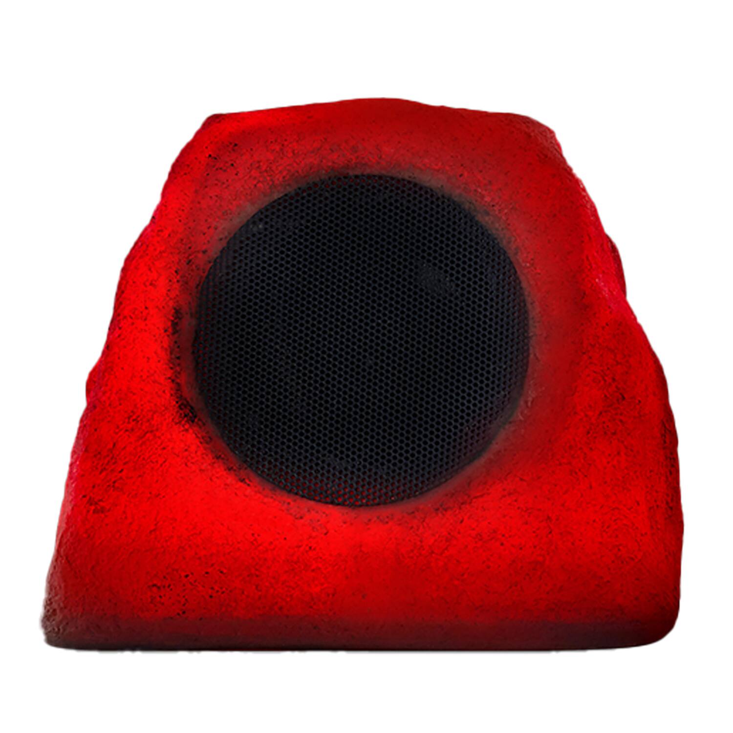 Alt View 2. Gemini - GHRK-500LTMS Solar Bluetooth TWS 30-Watt-Peak Outdoor Rock Speaker with LED Lighting - Gray.