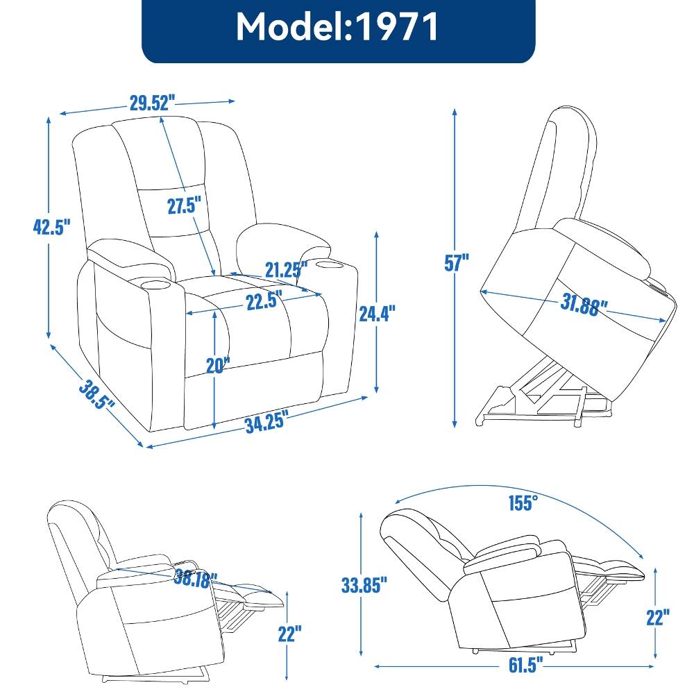 Model: 1971

- 29.52"
- 42.5"
- 27.5"
- 21.25"
- 22.5"
- 24.4"
- 57"
- 31.88"
- 38.5"
- 20M 34.25"
- 155
- 38.18"
- 22"
- 33.85"
- 61.5"
- 22"