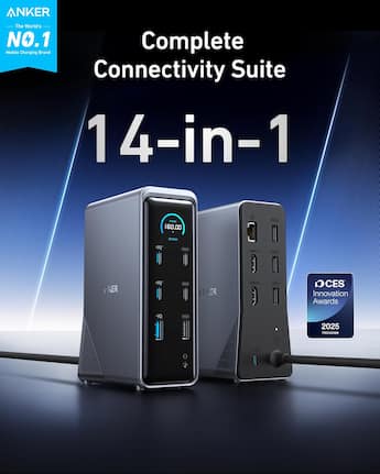 Anker Prime 14 Port with 160W Max Output Docking Station, 10Gbps Anker Prime 14 Port with 160W Max Output Docking Station, 10Gbps