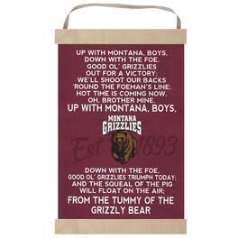 Jardine - Montana Grizzlies Fight Song Banner Sign - Maroon