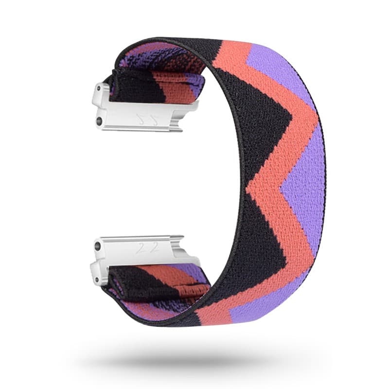 StrapsCo - Stretch Band Nylon Watch Strap For Fitbit Versa & Versa 2 - Orange Zigzag price history on PriceWatchPro