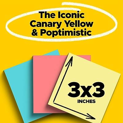 The Iconic Canary Yellow & Poptimistic  
3x3 Inches