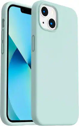 Ornarto - Shockproof Liquid Silicone Designed for iPhone 13 Case Anti-Shock Cover Drop Protection 6.1inch - Mint Green