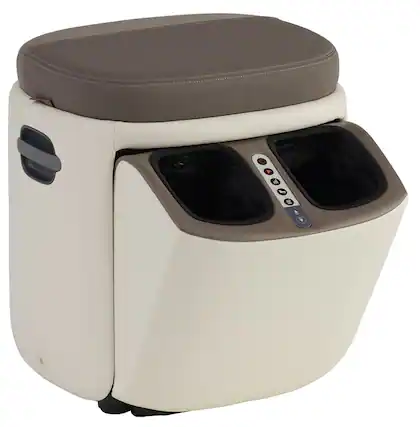 Angle. Human Touch - Reveal Ottoman Massager - Cream.