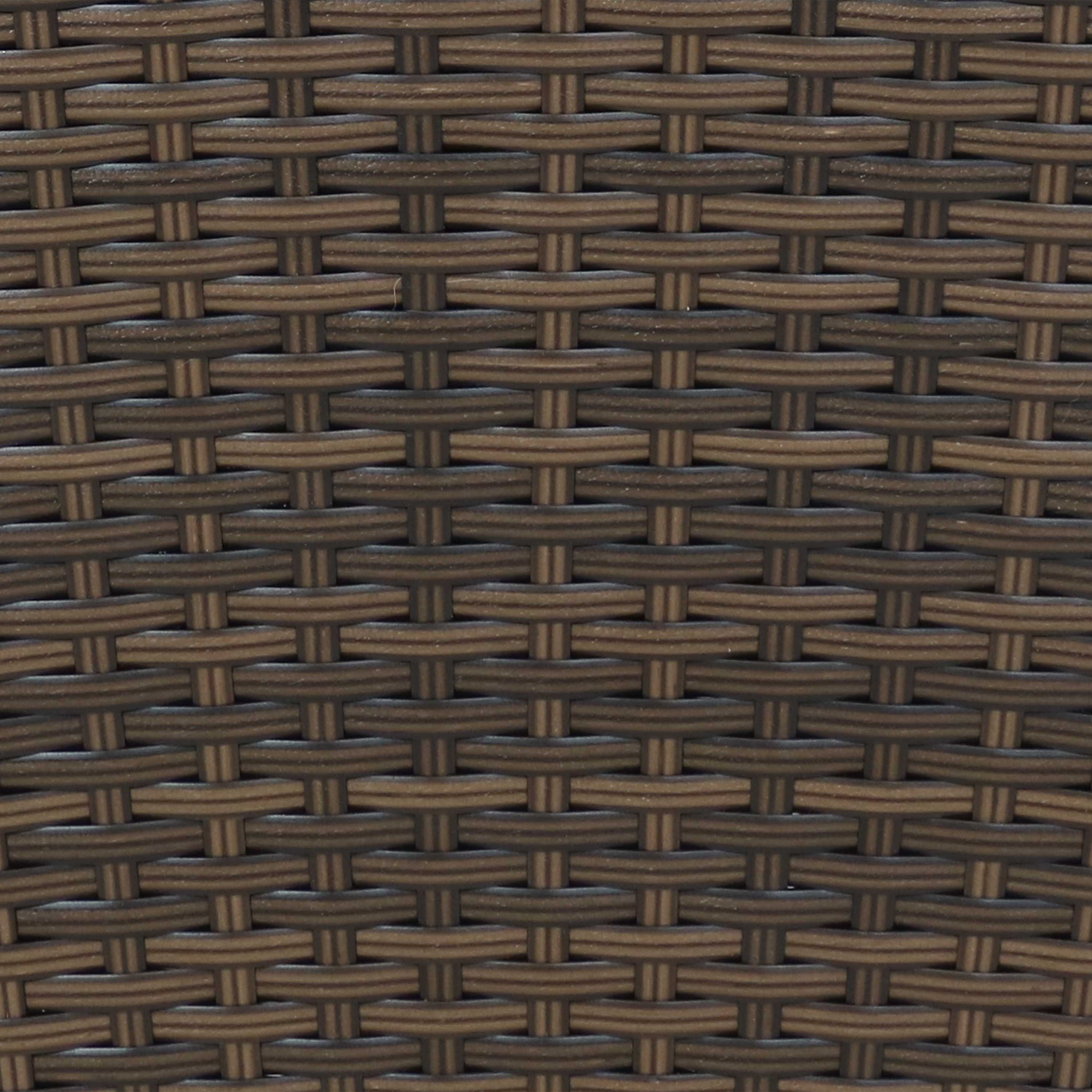 Alt View 9. Sunnydaze - 20 in Polyrattan Tall Square Planter - Set of 2 - Brown.