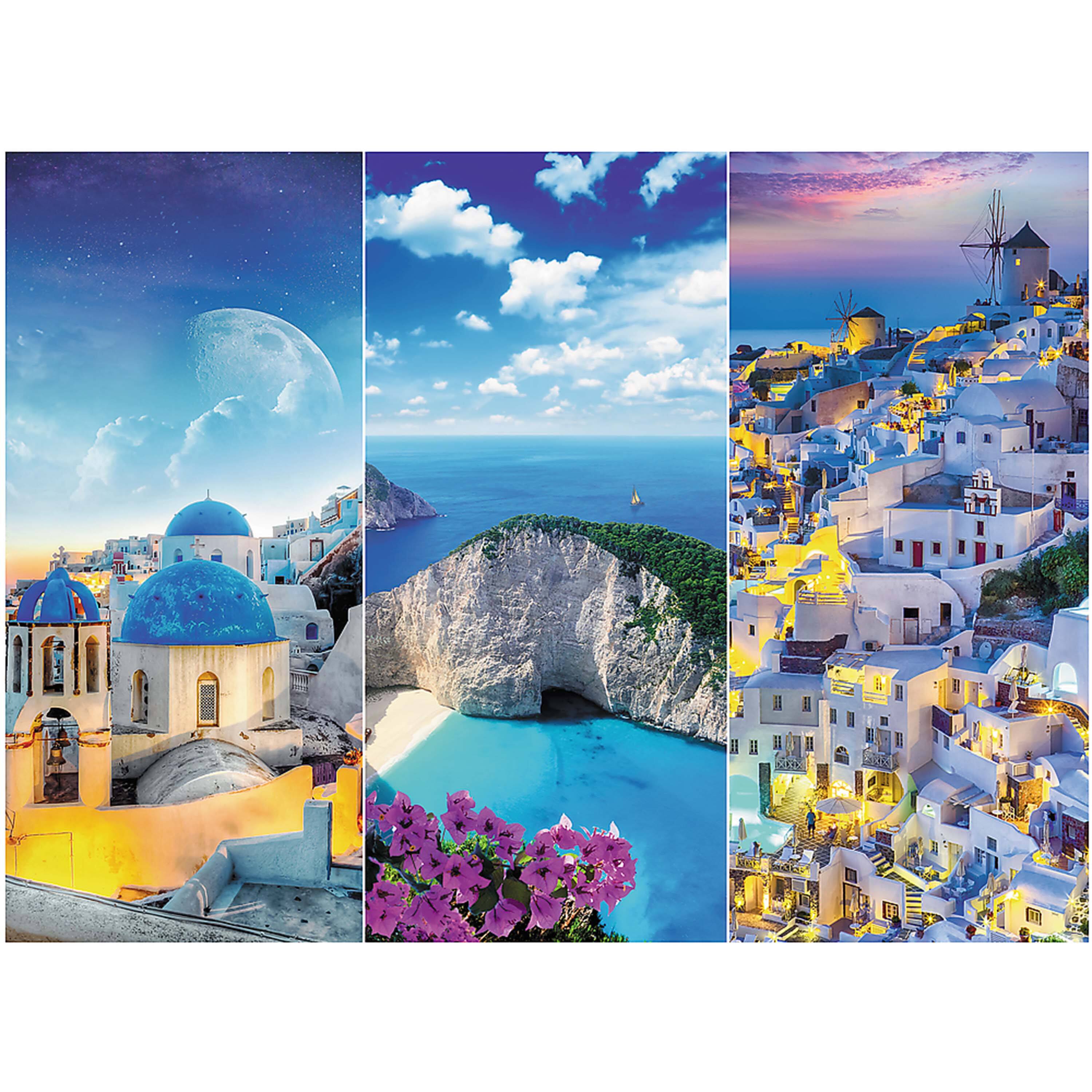 Alt View 1. Trefl - Trefl Red 3000 Piece Puzzle -  Greek holidays.