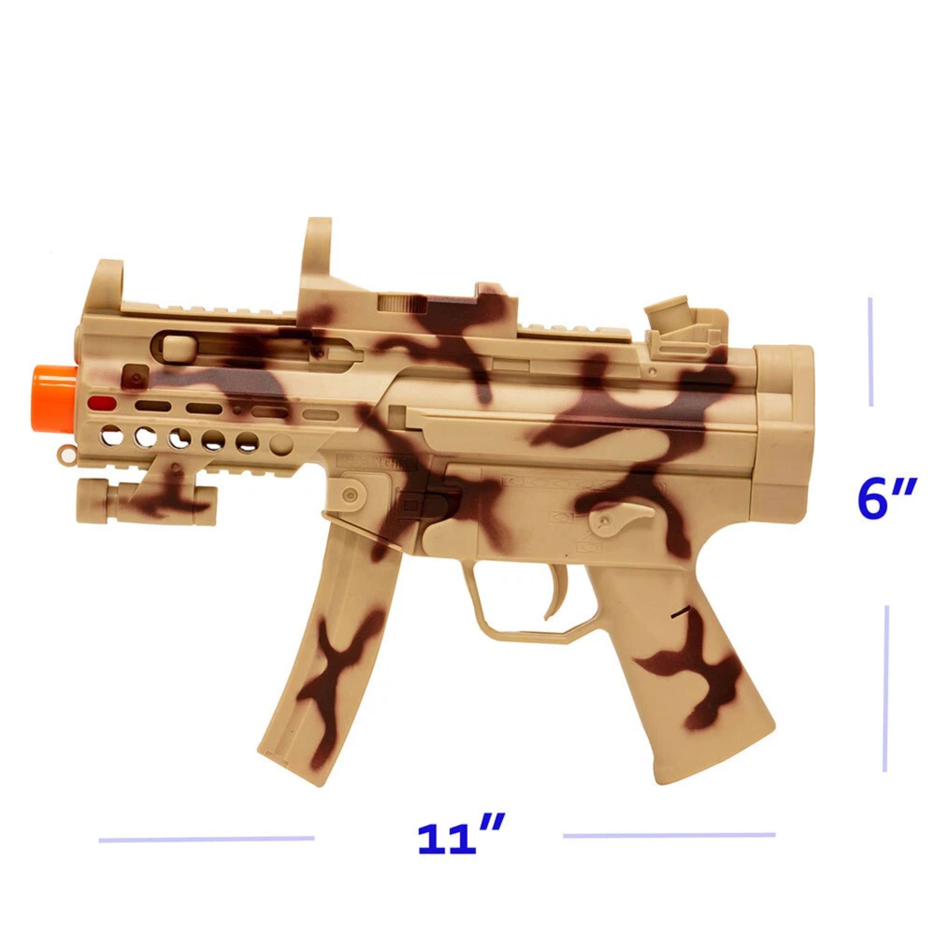 Angle. Kitcheniva - Kids Light Up Sound Military Pretend Play Camo Machine Gun Toy Camel - Camel.