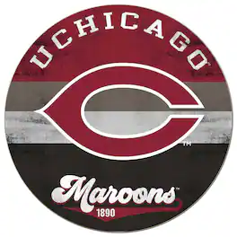 Jardine - UChicago Maroons 20'' x 20'' Retro Logo Circle Sign - Maroon
