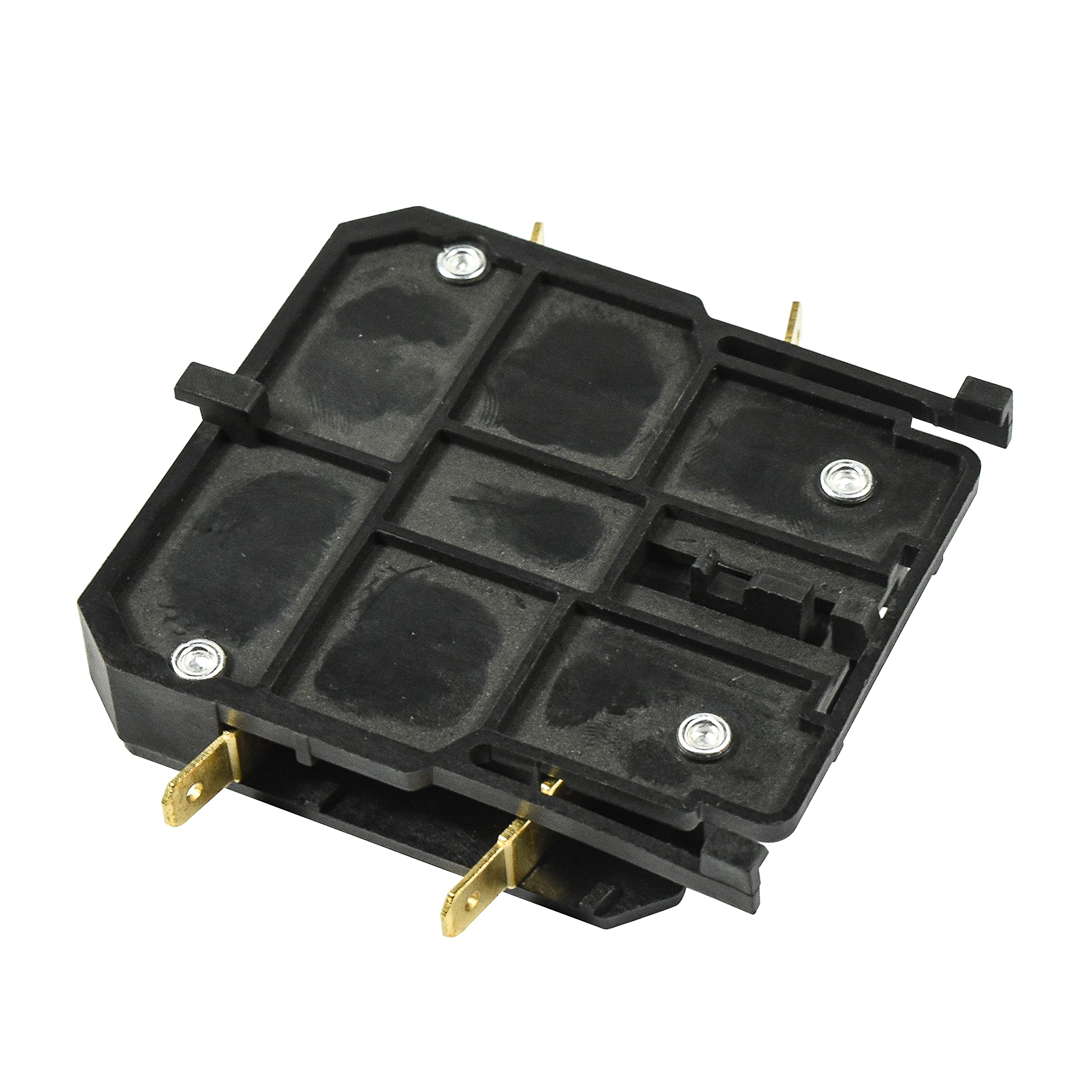 Left. HQRP - Auxiliary Switch 10 A 600 VAC SPDT 1NC-1NO 1/4 Quick Connect for SA1Z600VQ Contactor - Black.