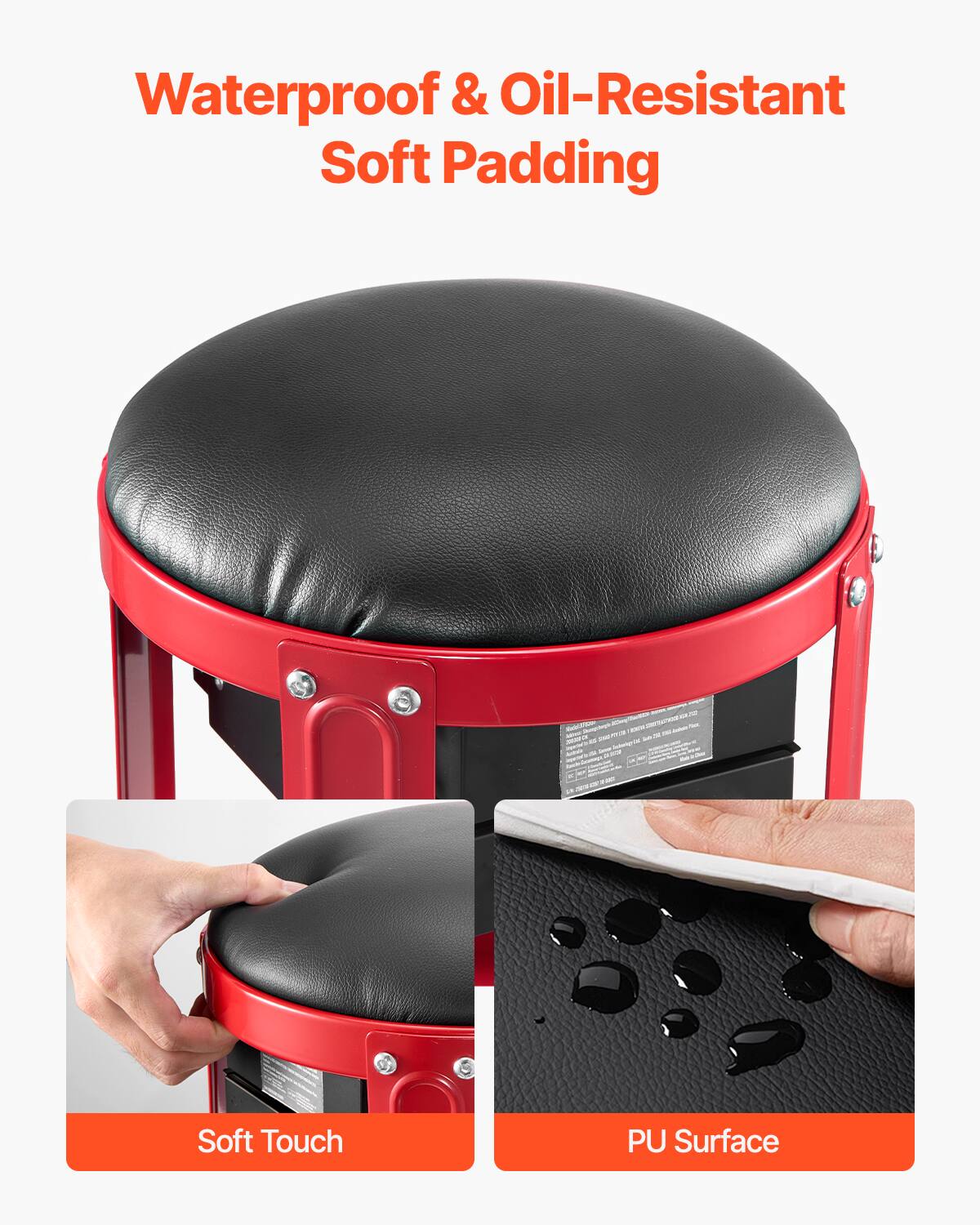 Waterproof & Oil-Resistant Soft Padding

Soft Touch PU Surface
