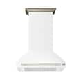 Forno Appliances - 36 inches - Externally Vented & Recirculating - Wall Range Hood - White