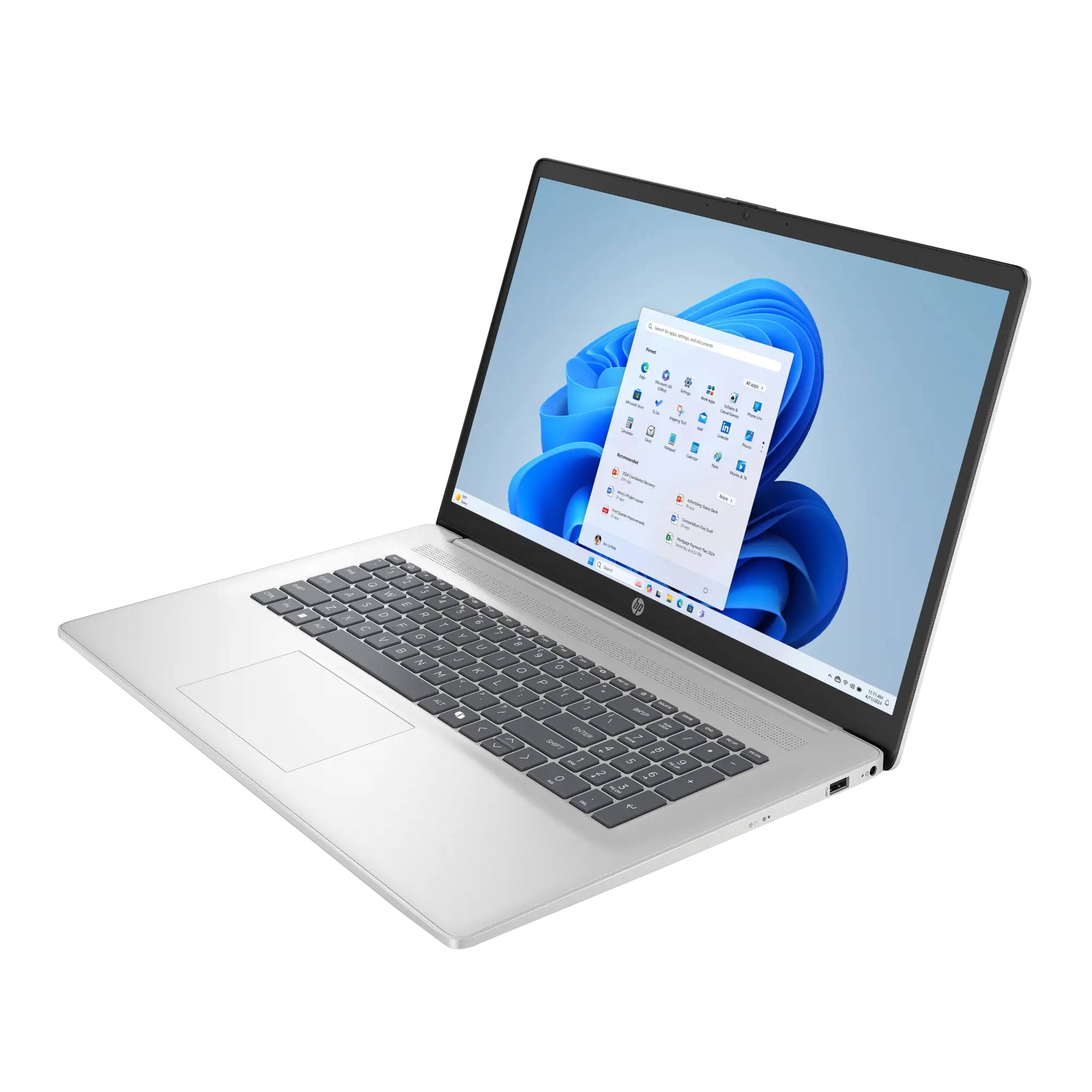 Alt View 1. HP - HP 17.3" HD+ Laptop - Intel Core i3 - 32GB Memory - 2TB SSD - Natural Silver - Natural Silver.