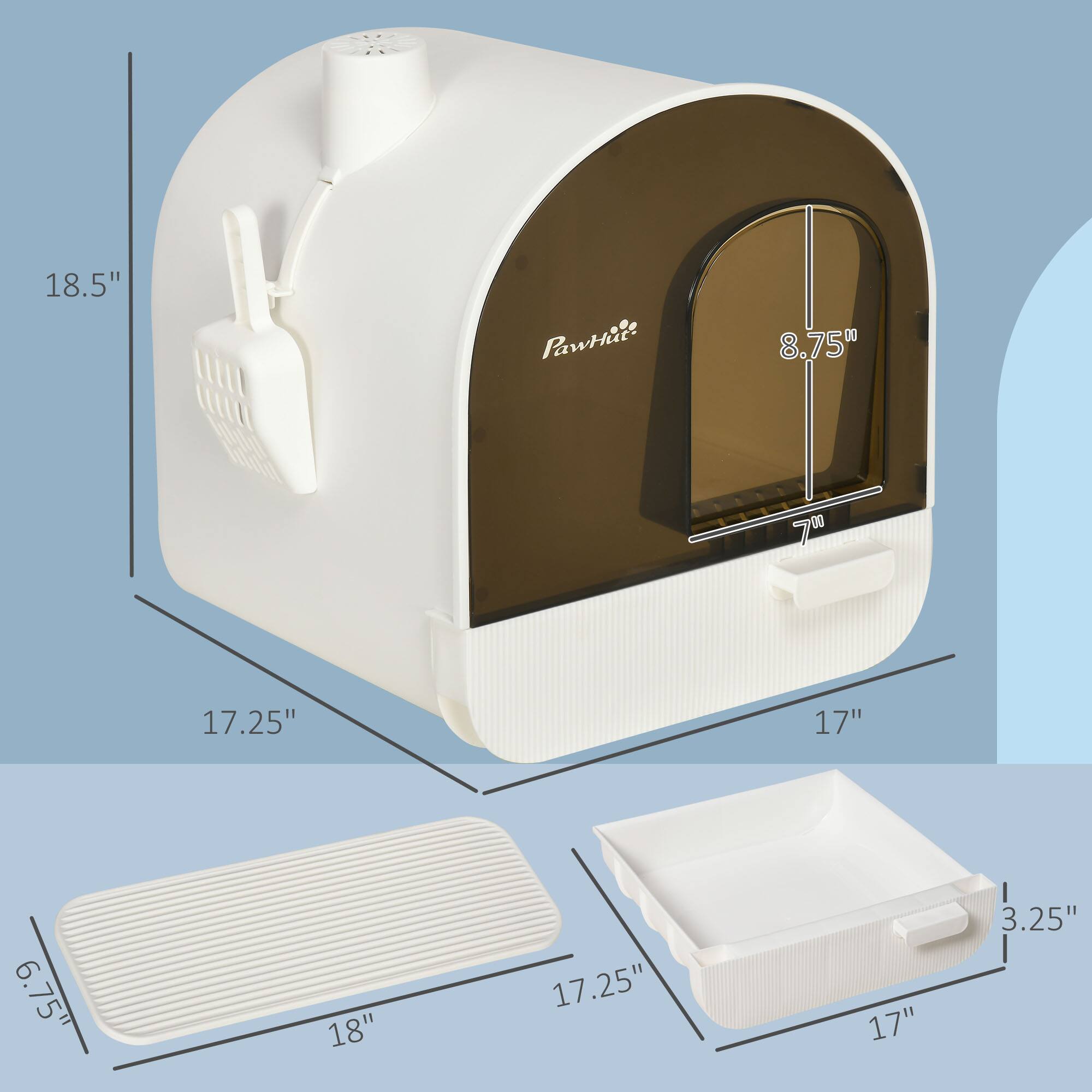 18.5"  
8.75"  
17.25"  
17"  
6.75"  
18"  
17.25"  
17"  
3.25"