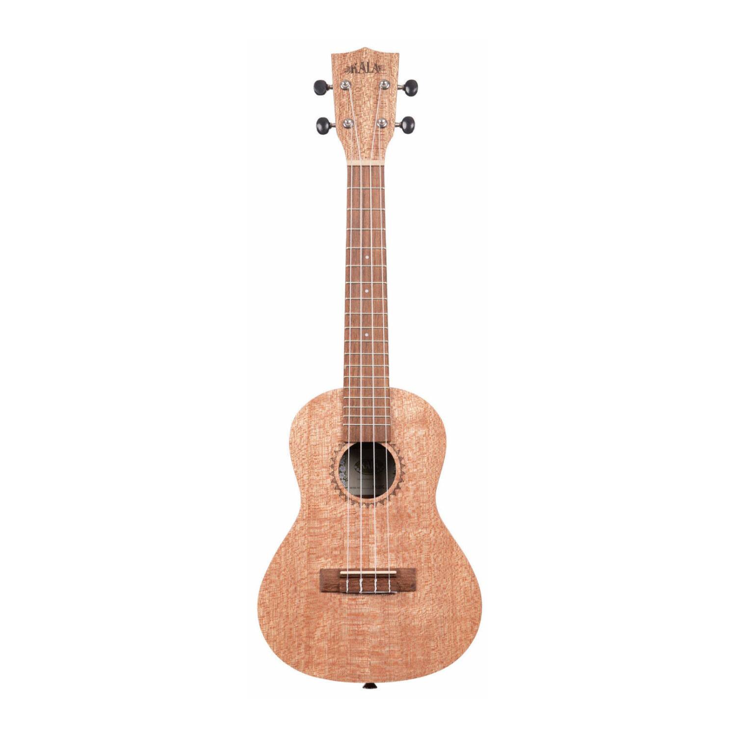 Front. Kala - (D) Kala KA-20C Burled Meranti Concert 4-String Ukulele.
