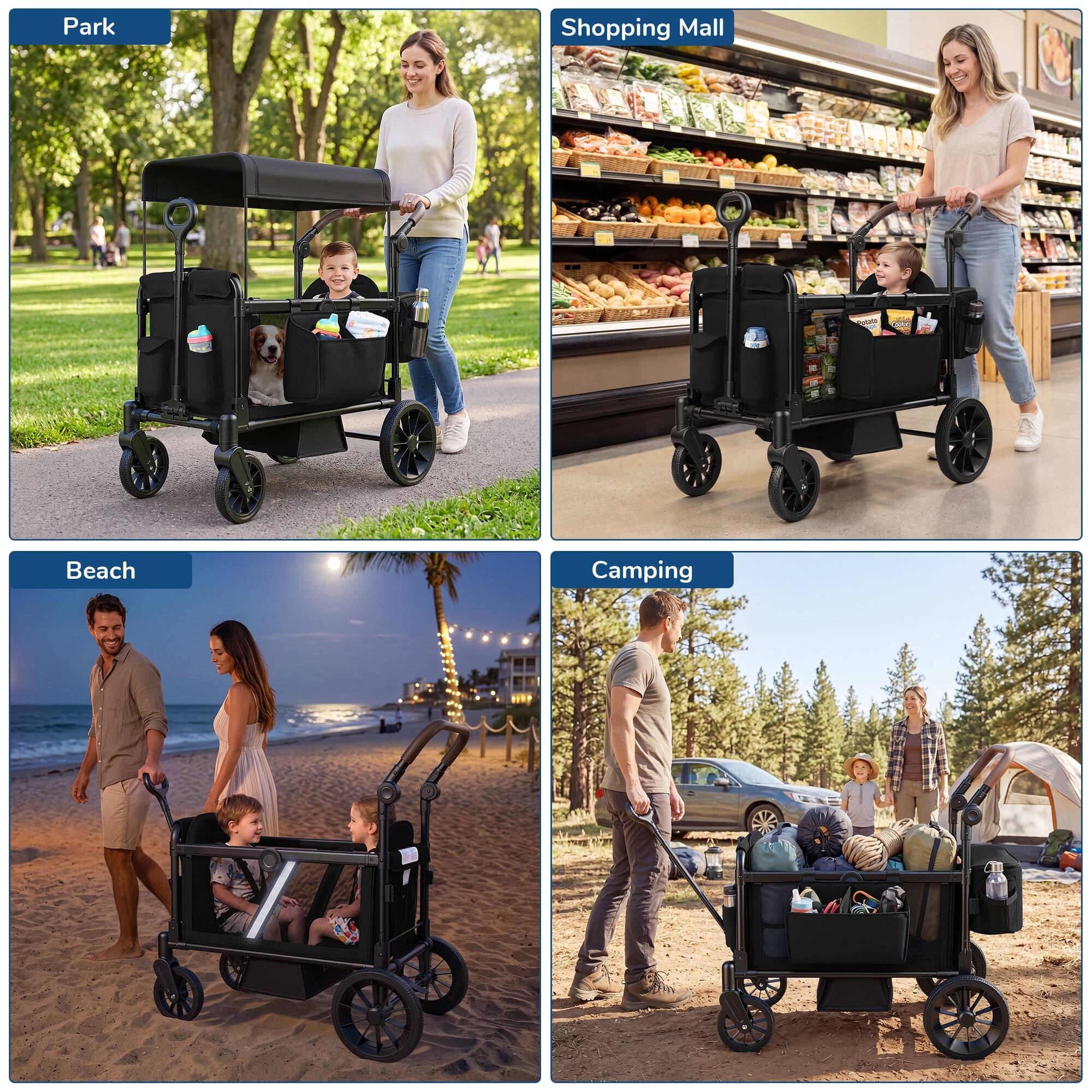 Park  
Shopping Mall  
Beach  
Camping