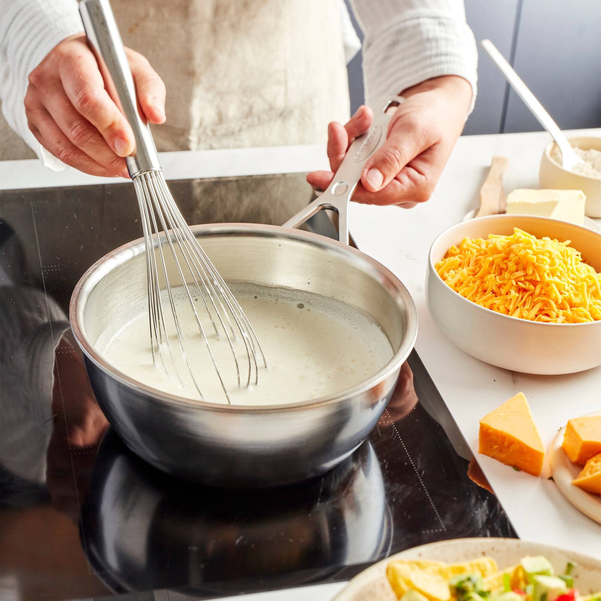 Alt View 1. Demeyere - Demeyere Industry 5-Ply 2-qt Stainless Steel Saucier - Stainless Steel.