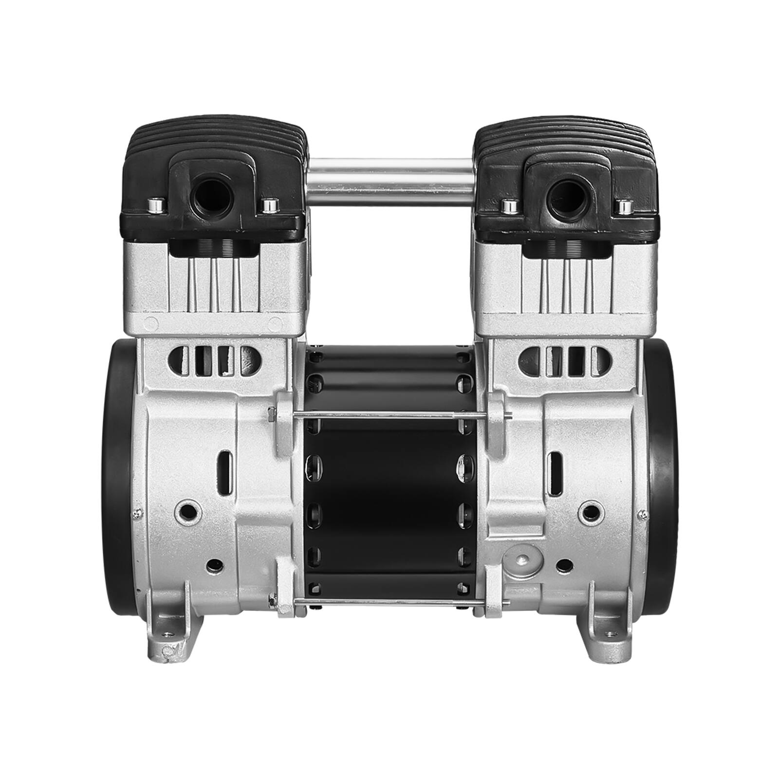 Front. VEVOR - Air Compressor Motor, 2HP 5.2CFM @ 90PSI Oil Free Air Compressor Pump & Max. 145PSI Pressure, 78dB Ultra-Quiet Motor - Silver;Black.