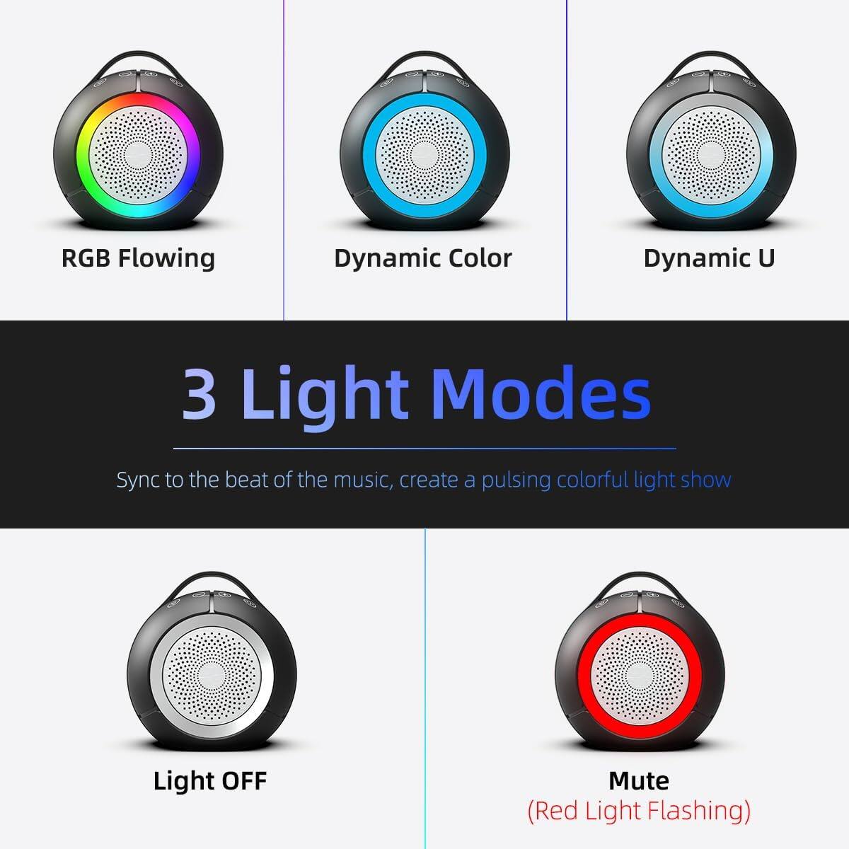 RGB Flowing Dynamic Color Dynamic U

3 Light Modes

Sync to the beat of the music, create a pulsing colorful light show

Light OFF Mute (Red Light Flashing)