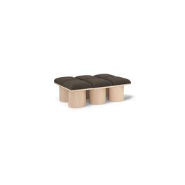 Meridian Furniture - Pavilion Boucle Fabric Bench - Brown