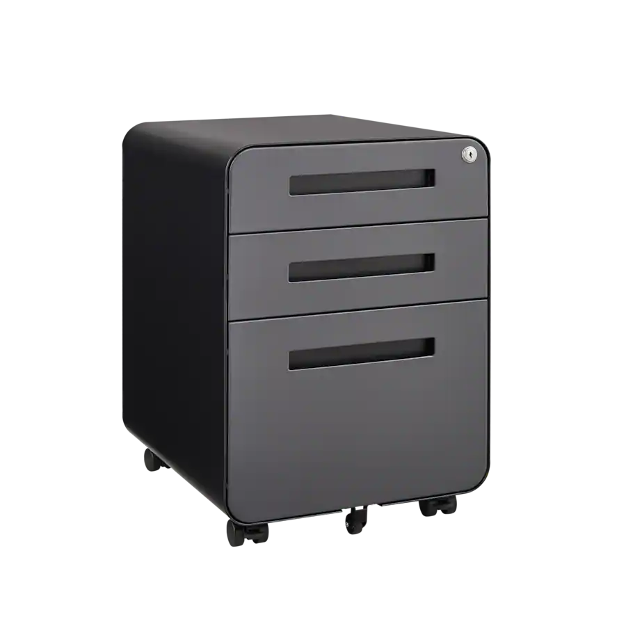 Ecooso 3 Drawer Mobile File Cabinet, Simple Rolling Office File Storage ...