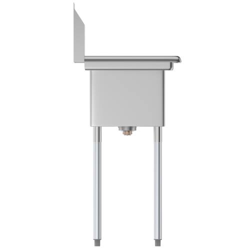 Alt View 7. Koolmore - 23 in. One Compartment Stainless Steel  Sink with Drainboard, Bowl Size 10" x 14" x 10"  SA101410-10L3. - Stainless Steel.