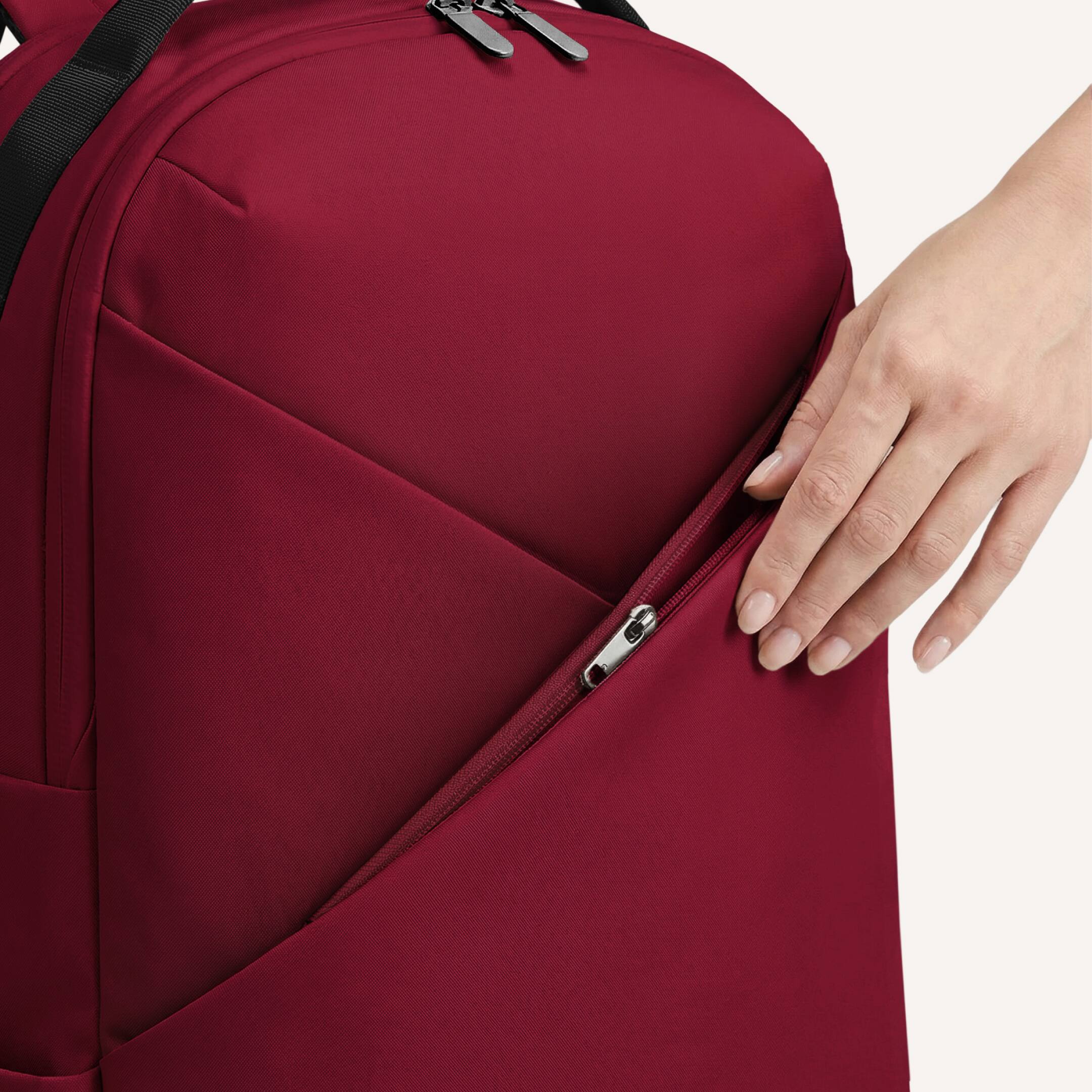 Left. Lux & Nyx - Lux & Nyx - Origami 16" Laptop Backpack - Crimson - Crimson.