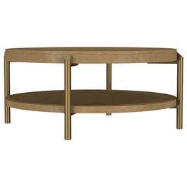 Coaster Co. of America - Arini Round Coffee Table With Storage Shelf - Sand Wash