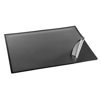 Alt View 1. Artistic -  Logo Pad Anti-Slip Rubber Desk Pad, 24" x 19", Black/Clear  - Black/Clear.