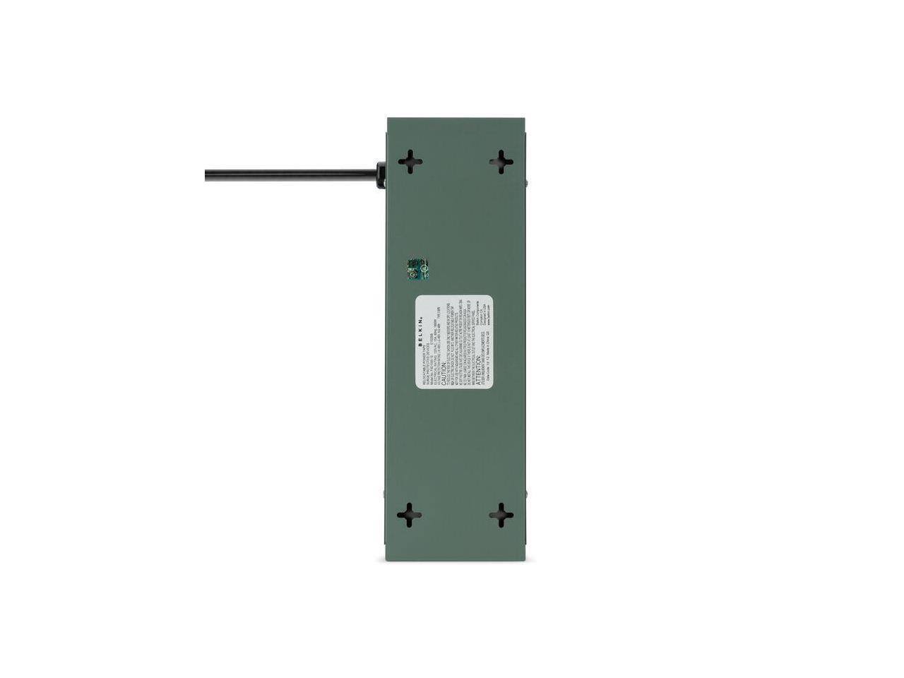 Alt View 4. Belkin - Belkin 10-Outlet Metal Surge Protector with 15ft Power Cord (5-pack) F9D1000-155PK - Metal.