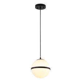 Jonathan Y - Porter 8" Modern Minimalist Globe LED Pendant Light - Black/White