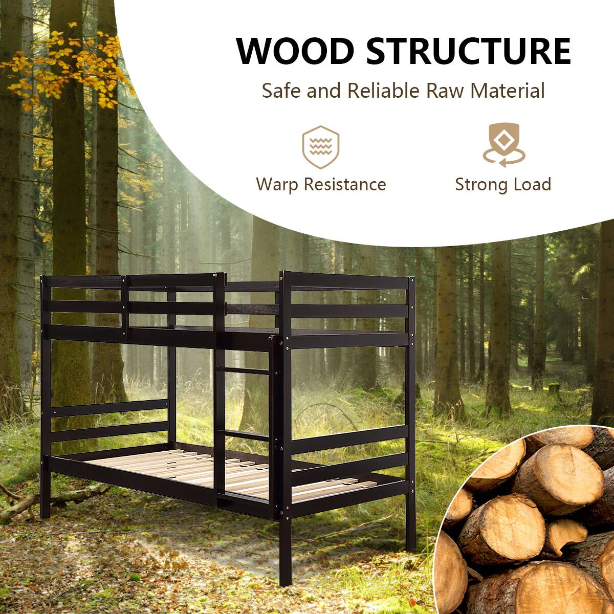 WOOD STRUCTURE
Safe and Reliable Raw Material
Warp Resistance
Strong Load