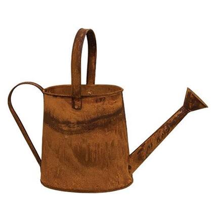 Front. BreeBe - Rusty Metal Watering Can 9x16 - Brown.