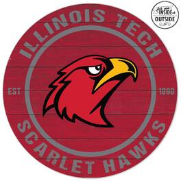 Jardine - Illinois Tech Scarlet Hawks 20'' x 20'' Indoor/Outdoor Team Color Circle Sign - Red