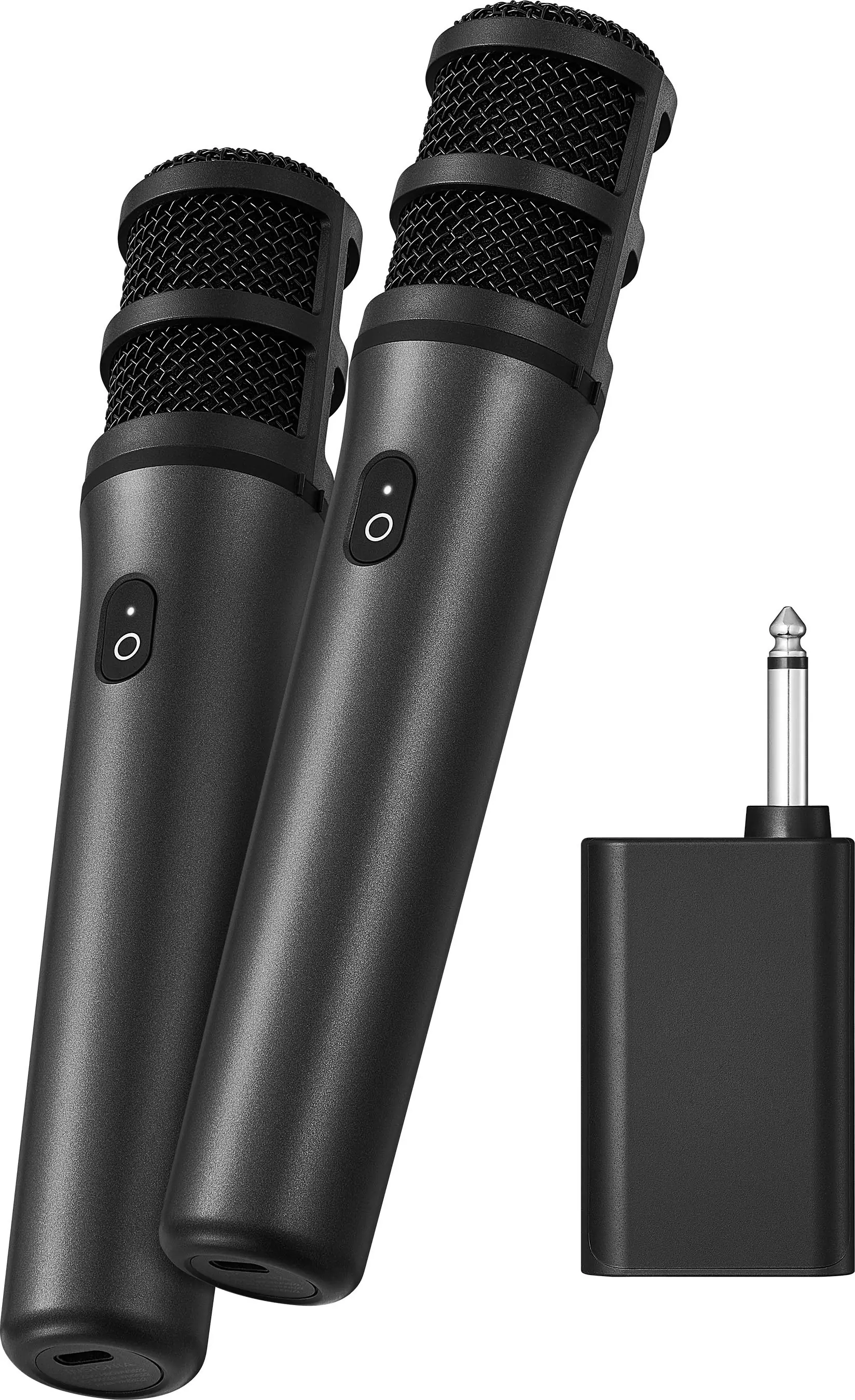 Front. Insignia™ - Wireless Microphone Pair - Black.