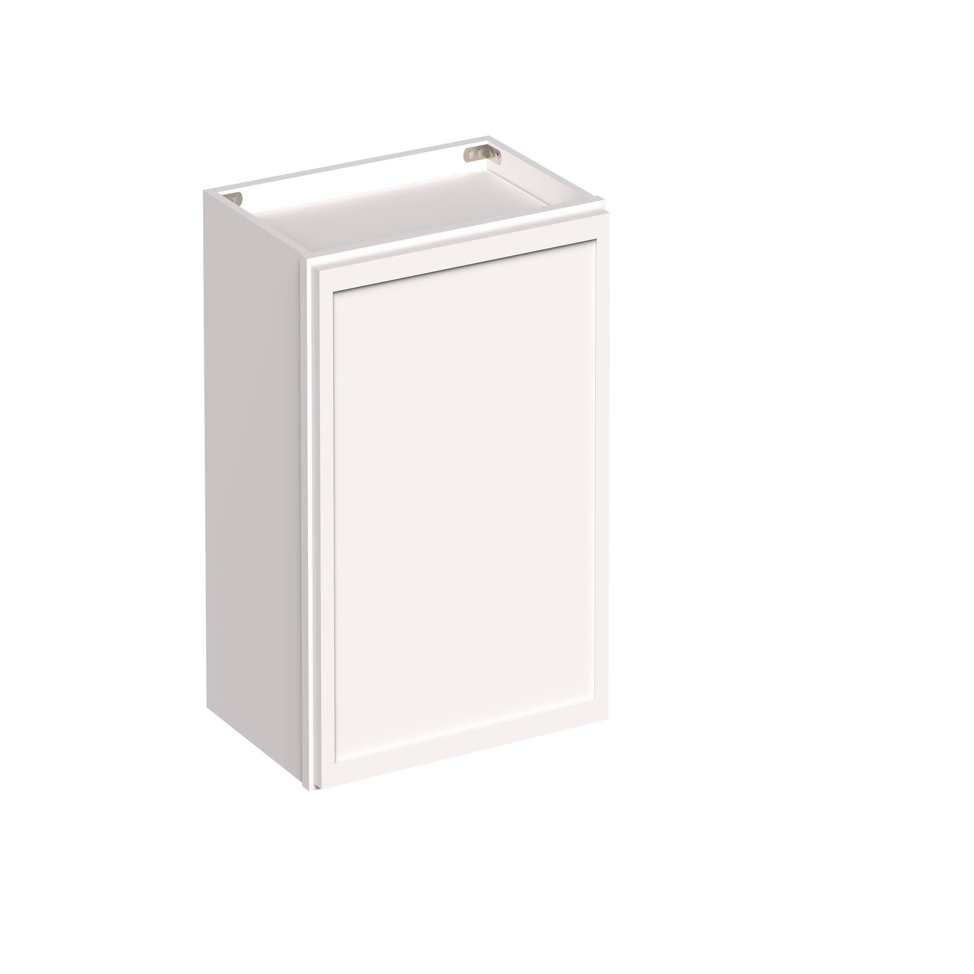 Angle. Boyel Living - 18-in W x 18-in H x 12-in D Slim Shaker RTA Kitchen Wall Cabinet with Soft-Close - Snow White.