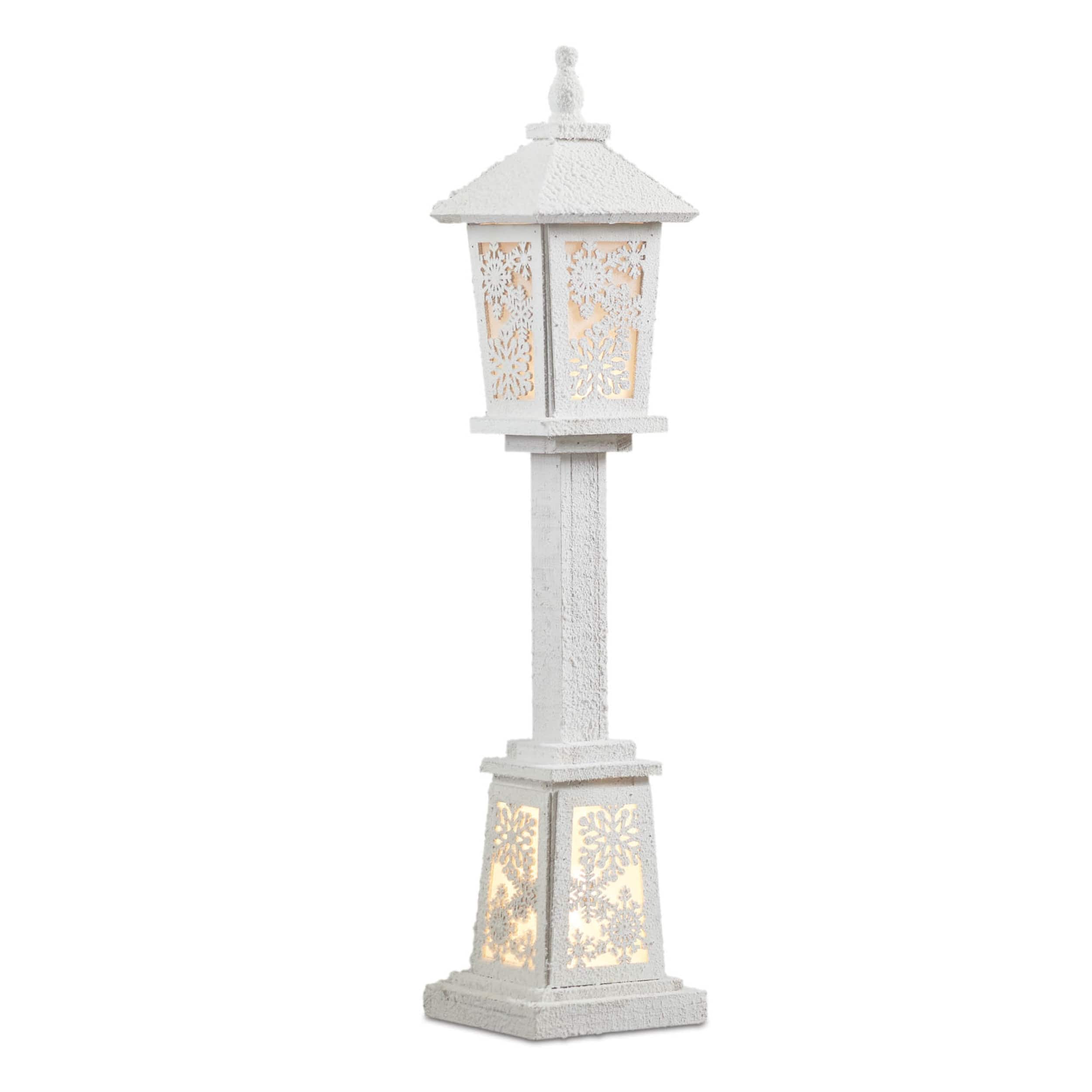BreeBe - LED Winter Lantern Post 32"H - White