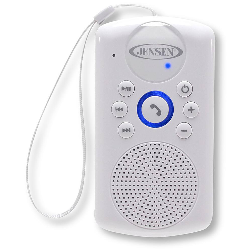 Front. Jensen - Bluetooth Shower Speaker - White.