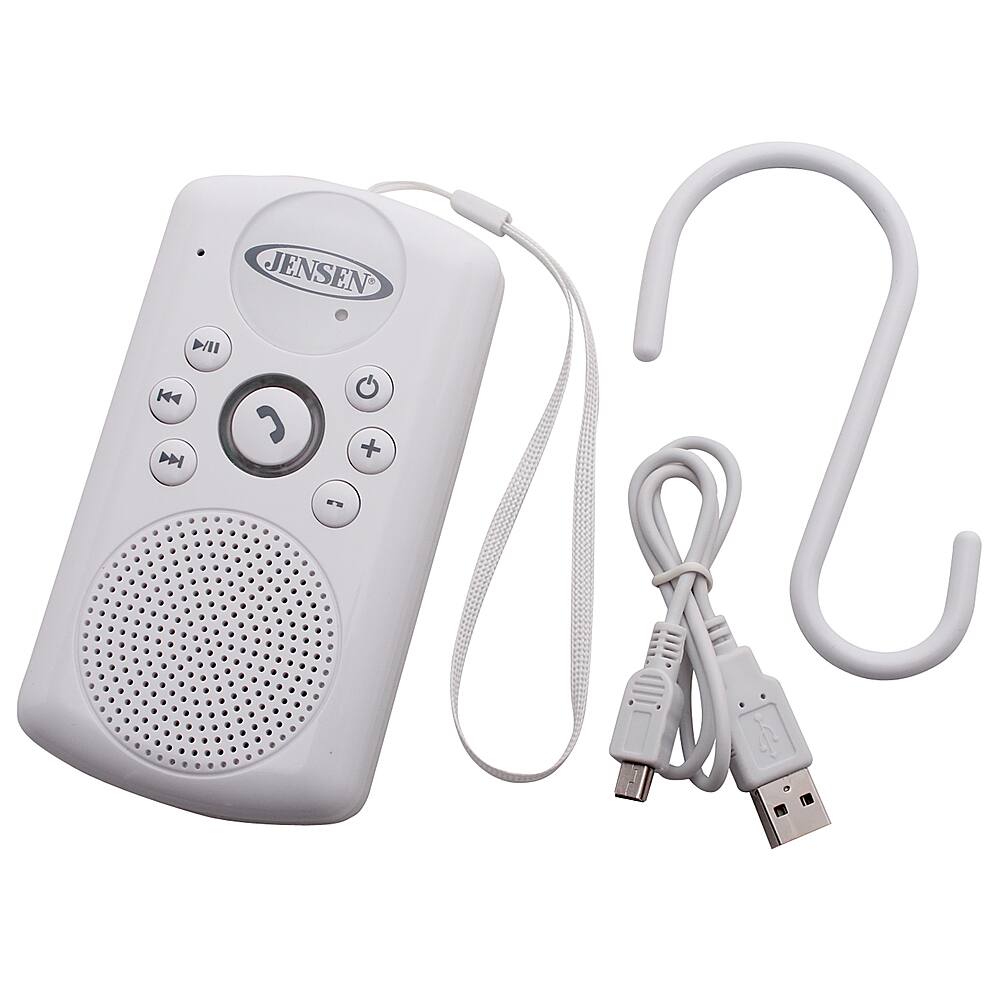 Alt View 13. Jensen - Bluetooth Shower Speaker - White.